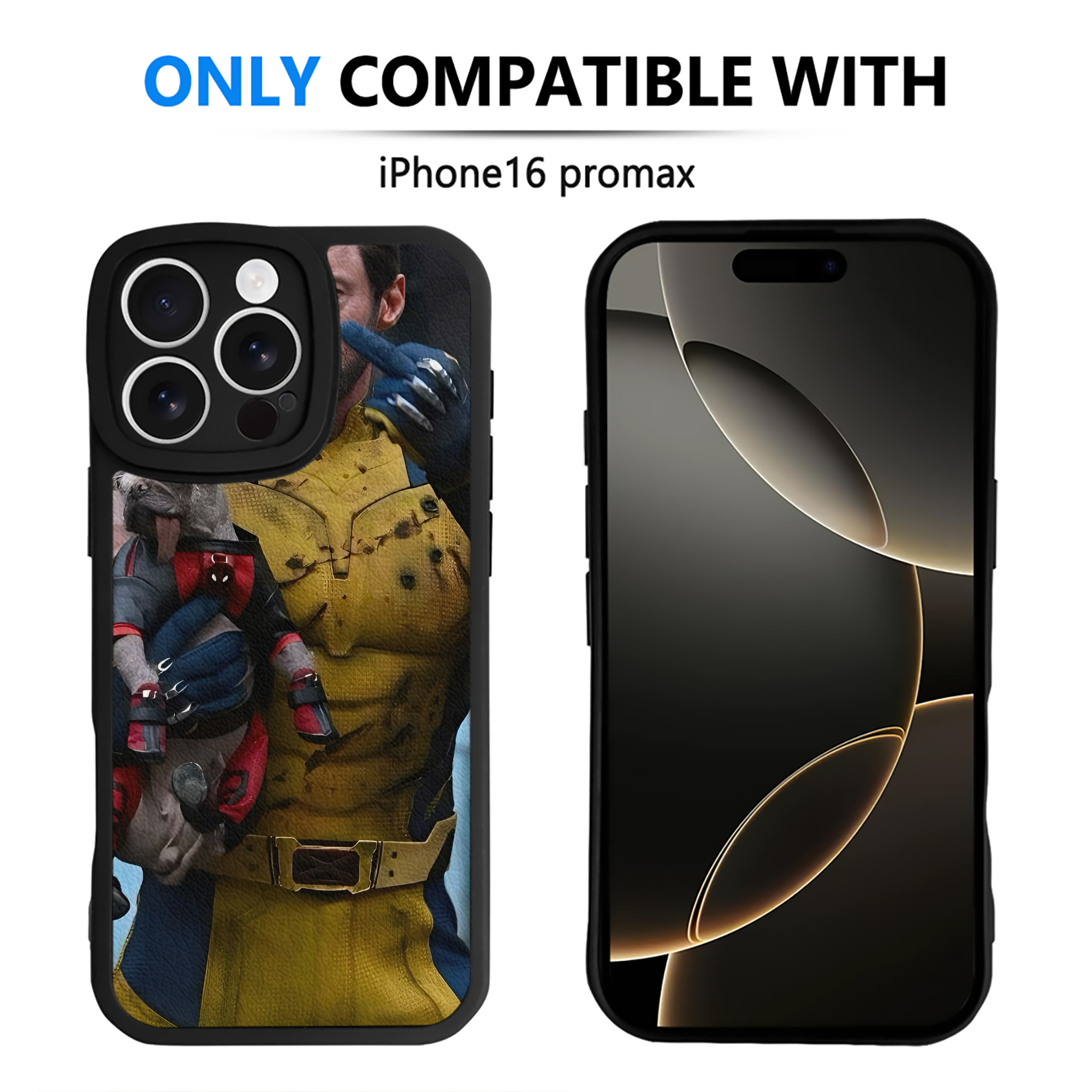 （画像用） Deadpool デッドプール 【iPhone 16シリーズ対応】シリコンスマホケース（レザー調） 材質：シリコン